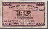 South Africa 10 Shillings Banknote, 1943-04-12 -