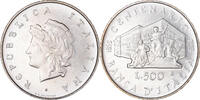Italy 500 Lire Coin, Centennial - Bank of Italy, Rome, BU -