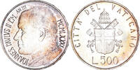 VATICAN CITY 500 Lire Coin, John Paul II, Roma, Silver, KM:160 -