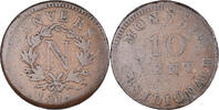 FRENCH STATES 10 Centimes Coin, ANTWERP, Napoleon I, Anvers -