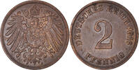 GERMANY - EMPIRE 2 Pfennig Coin, Wilhelm II, Hambourg -
