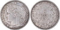 France 5 Francs Coin, Cérès, Paris, Silver, KM:819 -