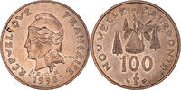 New Caledonia 100 Francs Coin, Paris, Nickel-Bronze, KM:15 -