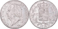 France 5 Francs Coin, Louis XVIII, Lille, Rare in this quality -