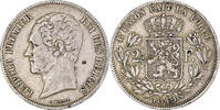 Belgium 2-1/2 Francs Coin, Leopold I, Silver, KM:11 -