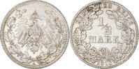 GERMANY - EMPIRE 1/2 Mark Coin, Berlin, Silver, KM:17 -