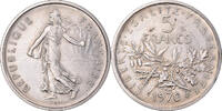 France 5 Francs Coin, Semeuse, Paris, Piéfort, Nickel Clad -