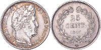 France 25 Centimes Coin, Louis-Philippe, Paris, Silver -