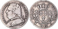 France 5 Francs Coin, Louis XVIII, Bayonne, Silver, KM:702.8 -