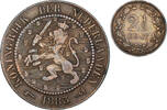 Netherlands 2-1/2 Cent Coin, William III, Bronze, KM:108.1 -