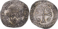 France Douzain aux deux H Coin, Henri III, Poitiers, Billon -