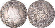 France 12 Sols, 1/10 ECU Coin, Louis XV, 1/10 Écu aux branches d'olivier -