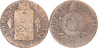 France Sol Coin, Sol aux balances françoise, Metz, Bronze -