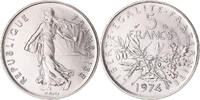France 5 Francs Coin, Semeuse, Paris, Nickel Clad -
