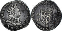 France Teston au buste lauré Coin, Henri II, Lyon, Rare -