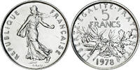 France 5 Francs Coin, Semeuse, Paris, série FDC, Nickel Clad -