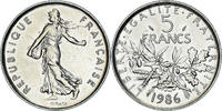 France 5 Francs Coin, Semeuse, Paris, série FDC, Nickel Clad -
