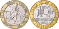 France 10 Francs Coin, Génie, Frappe médaille -
