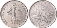 France 5 Francs Coin, Semeuse, Paris, Nickel Clad -
