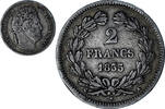 France 2 Francs Coin, Louis-Philippe, Paris, Silver -