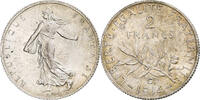 France 2 Francs Coin, Semeuse, Castelsarrasin, Silver -