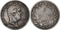 France 5 Francs Coin, Louis-Philippe, Lille, Silver -