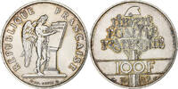 France 100 Francs Droits de l'Homme, Silver, Gadoury:904 -