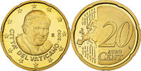 VATICAN CITY 20 Euro Cent Benedict XVI, Proof, Rome, Brass -