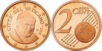 VATICAN CITY 2 Euro Cent Benedict XVI, Proof, Rome, Copper Plated Steel -