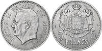 Monaco 5 Francs Louis II, Aluminum, Gadoury:MC135, KM:122 -