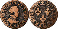France Double Tournois, buste lauré et cuirassé Louis XIII, Amiens -