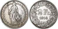 Switzerland 2 Francs Bern, Silver, KM:21 -