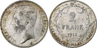 Belgium 2 Francs, 2 Frank Albert I, Silver, KM:75 -
