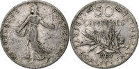 France 50 Centimes Semeuse, Paris, Silver, Gadoury:420 -