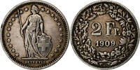 Switzerland 2 Francs Bern, Silver, KM:21 -