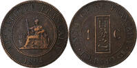 FRENCH INDO-CHINA Cent Paris, Bronze, Lecompte:45, KM:1 -