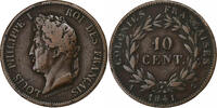 FRENCH COLONIES 10 Centimes Louis - Philippe, Paris, Bronze -