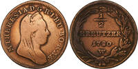 Austria 1/2 Kreuzer Joseph II, Breslau, Copper, KM:2053 -