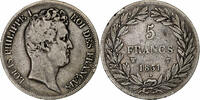 France 5 Francs Louis-Philippe, Lille, Silver, Gadoury:676a -