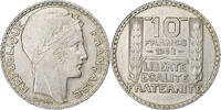 France 10 Francs Turin, Paris, Silver, Gadoury:801, KM:878 -
