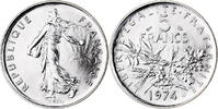 France 5 Francs Semeuse, Paris, BU, Nickel Clad Copper-Nickel -