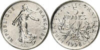 France 5 Francs Semeuse, Paris, BU, Nickel Clad Copper-Nickel -