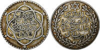 Morocco Rial, 10 Dirhams 'Abd al-Hafiz, bi-Bariz, Silver -