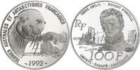 France 100 Francs Terres Australes, Paris, BE, Silver -