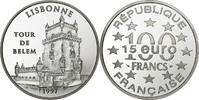 France 100 Francs-15 Euro La Tour de Belem - Lisbonne, Paris, BE -