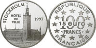 France 100 Francs-15 Euro Hôtel de Ville de Stockholm, Paris, BE -