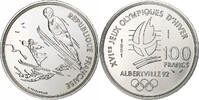 France 100 Francs Albertville - Saut à ski, Paris, ESSAI, Silver -