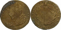 France 2 Sols Constitution, 2 sols françois, Paris, Bronze -