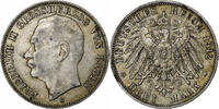 German States 3 Mark BADEN, Friedrich II, Karlsruhe, Silver -