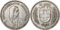 Switzerland 5 Francs Bern, Silver, KM:40 -